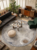 Alfombra moderna con borde gris Ringed Agate