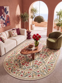 Alfombra floral crema Royal Garden