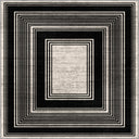 Alfombra moderna con borde negra Op-Art