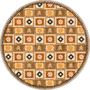 Alfombra Colorful Motifs naranja tipo Kilim