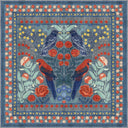 Alfombra de estampado animal azul Confidant Garden