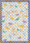 Alfombra infantil Mosaic Dinosaur