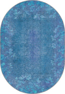 Alfombra moderna turquesa Spring Distressed