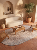 Alfombra vintage Classic Trace crema