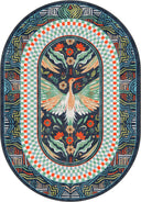 Alfombra de estampado animal multicolor Stork