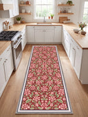 Alfombra Wild Rose floral roja