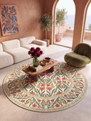 Alfombra floral crema Royal Garden