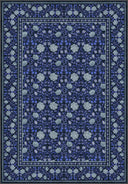 Alfombra clásica floral azul Mirrored Rose