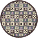 Alfombra Colorful Motifs Antracita Kilim