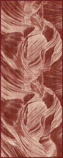 Alfombra moderna Layers terracota