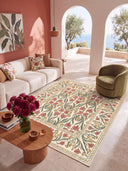 Alfombra floral crema Royal Garden