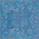 Alfombra moderna turquesa Spring Distressed