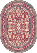 Alfombra clásica con borde Fuchsia Garden