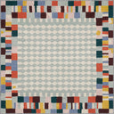 Alfombra geométrica azul Mosaic