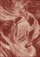 Alfombra moderna Layers terracota