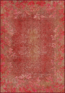 Alfombra moderna roja Spring Distressed