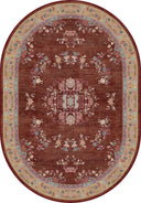 Alfombra clásica con borde Oriental Lotus
