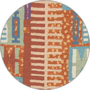 Avant-garde Terracotta Geometric Rug