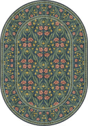 Alfombra floral verde Royal Garden