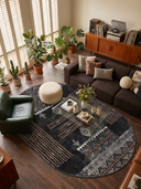 Alfombra Oba negro Kilim