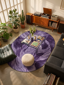 Alfombra moderna morada Layers