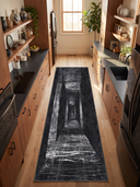 Alfombra moderna negra Perspective