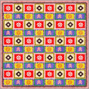 Alfombra Colorful Motifs Multicolor Kilim