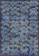 Alfombra moderna de estampado animal azul Monark