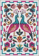 Alfombra Colorful Peacock de estampado animal