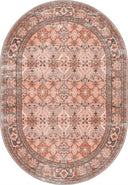 Alfombra clásica Memoir naranja con borde