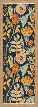 Autumn Light Navy Floral Rug