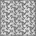Alfombra geométrica en blanco y negro Interlocking