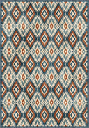 Alfombra Kilim Ikat azul marino