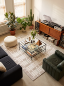 Alfombra moderna crema Wicker