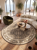 Palace Garden Gray Classic Bordered Rug