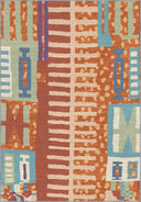 Alfombra geométrica terracota Avant-garde