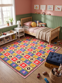 Alfombra Colorful Motifs Multicolor Kilim