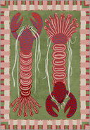 Alfombra de estampado animal Red Lobsters