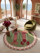 Alfombra de estampado animal Red Lobsters