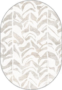 Alfombra moderna crema Leaf Shadow