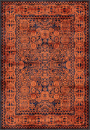 Alfombra clásica Ruby Passion con borde rojo