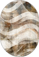 Alfombra moderna beige Sand Wave