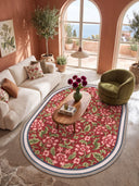 Alfombra Wild Rose floral roja