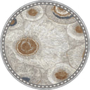 Alfombra moderna con borde gris Ringed Agate