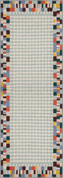 Alfombra geométrica azul Mosaic