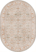 Alfombra clásica Palace Garden crema con borde