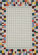 Alfombra geométrica azul Mosaic