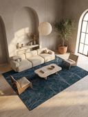 Alfombra moderna Night Sky Dome turquesa