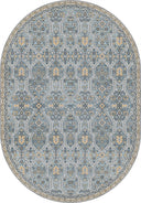 Alfombra clásica bordeada azul Shemse
