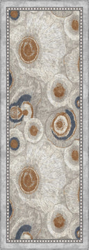 Alfombra moderna con borde gris Ringed Agate